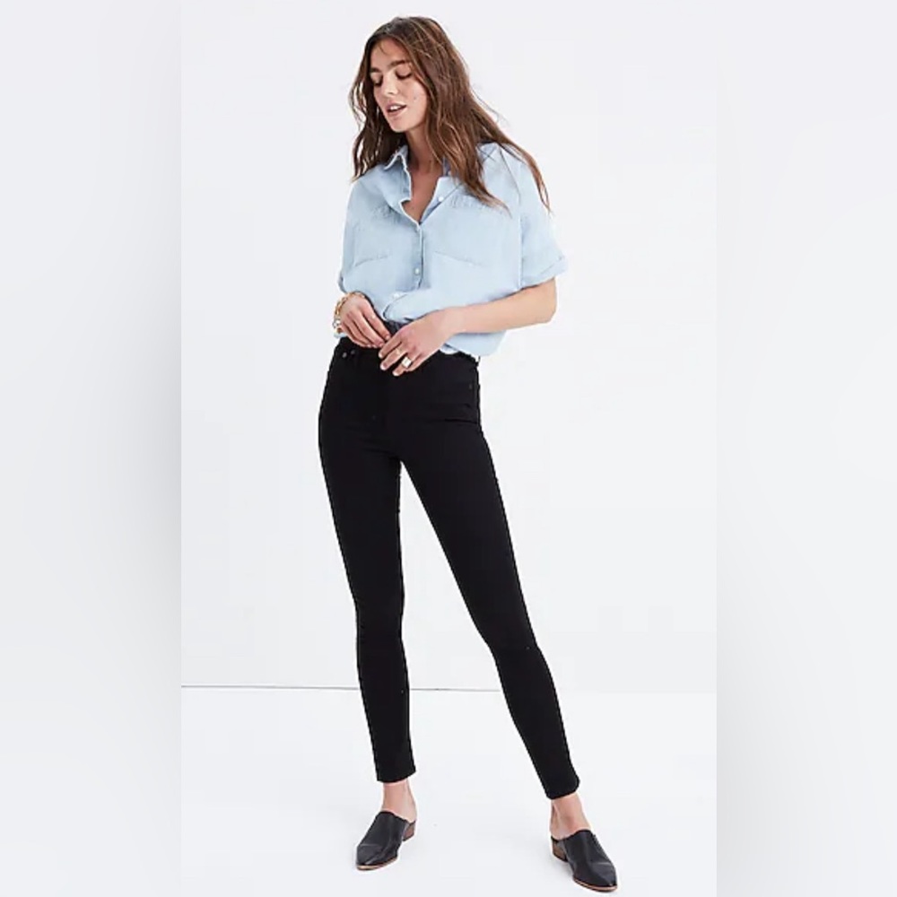 Madewell 10” high rise black skinny jean
